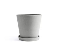 Flowerpot con platillo XXL Gris