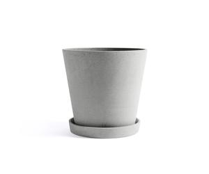 Flowerpot con platillo XXL Gris
