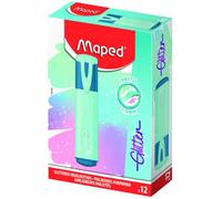 Fluopeps - resaltador azul pastel con purpurina, caja de 12 unidades m