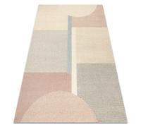 FLUX 461.1.AE990 Alfombra de lana OSTA - Geométrica estructural loft crema / beige 200x300 cm