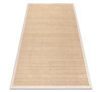 FLUX 461.139.SA130 Alfombra de lana OSTA - Geométrica estructural loft beige / crema 80x140 cm