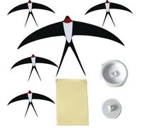 Flying Swallow Wind Chimes - Juego De Móviles Decorativos De Pájaros | Colgante Artesanal | 5 Móviles De Aves Realistas Para El Hogar Y El Jardín, El Dormitorio, La Sala De Estar, La Cocina
