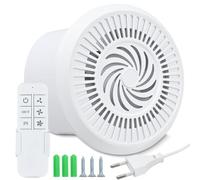 FlyingYun Ventilador de extracción de 150mm 280m³/h 15W, extractor de baño reversible de dos vías con 3 velocidades ajustables, Ventilador RC para Cocina Baño Ático Ventana Sótano