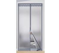 FLYIODFCXV Cortina para Puerta, Esmerilado y Opaco, Resistente al Desgaste Duradero, diseño de Tira magnética Completa, se Puede Utilizar en Verano e Invierno(Gray,85 * 200cm/33.5 * 78.7in)