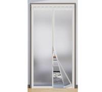 FLYIODFCXV Cortina para Puerta, Esmerilado y Opaco, Resistente al Desgaste Duradero, diseño de Tira magnética Completa, se Puede Utilizar en Verano e Invierno(White,85 * 205cm/33.5 * 80.7in)