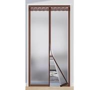 FLYIODFCXV Cortina para Puerta, Esmerilado y Opaco, Resistente al Desgaste Duradero, diseño de Tira magnética Completa, se Puede Utilizar en Verano e Invierno(Brown,85 * 200cm/33.5 * 78.7in)
