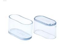 Flyshop 8 Tapas ovaladas Transparentes para Patas de Silla, Protectores de Suelo de PVC, Suaves, Fundas de Mesa para Muebles, 13/16" x 1-9/16" (20 x 40 mm)