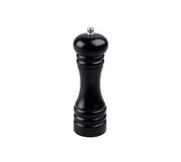 FM Professional 22531 - Molino de pimienta de madera negra 18 cm, molinillo de pimienta, salero y pimentero de mesa, molino de pimienta manual, madera, cerámica, 18 cm