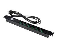 Fme Multipresa 6 Posti da Rack 19'' Spina Schuko Angolata Cavo 3m Nera Nero
