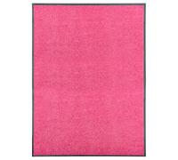 FMPGJLYH Felpudo lavable 120 x 90 cm, poliamida, color rosa | Parte trasera antideslizante de PVC, para interior y exterior, 9 mm de altura de pelo