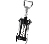 FMprofessional, Cuerpo: ABS, alas: Acero Inoxidable/Cromado, Aprox. 165 x 55 mm, Negro/Brillante, sacacorchos de 16,5 cm.