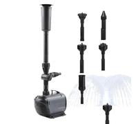 FmtwPhn Bombas de estanque para estanques al aire libre, juego de bomba de agua para acuario, con 3 boquillas, bomba sumergible para estanque y kit de filtro inoxidable