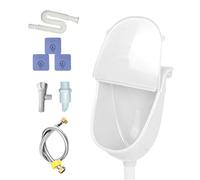 FmtwPhn Urinal con tapa, 28,5 x 18 x 38,5 cm, orinal de pared, urinario de plástico, separador de orina, orinario sin olor montado en la pared con tapa para casa móvil dormitorio de hombre