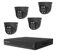 FN9108 E T4 2T (negro, grabador de video en red (NVR) de 8 canales, modelo FN9108E, con 4 cámaras modelo T5EP)