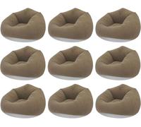 fnotlfue Sillones Tipo Puf Inflables, Juego De 6 Piezas De Asientos De Salón Inflables De PVC con Superficie Flocada, Sillones Tipo Sofá Portátiles Plegables con Bomba Manual para El Hogar, Camping Y