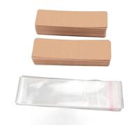Focket Mangas de Marcadores Transparentes, 200pcs de Plástico en Bookmark Soporter 5.9 X 1.8 Pulgadas Marcadores de Libros Soportes de Portada Tarjetas de Exhibición Bags de Auto Adhesivo