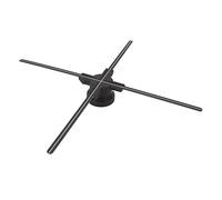 Focket Proyector de Ventilador de Holograma 3D, Ventilador LED Holográfico 100-240V Respuesta Rápida 720 Cuentas para Aeropuerto (Enchufe de la UE)