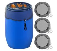 Fockety Cubierta De Malla Para Barril De Lluvia, Protector Para DepóSito De RecoleccióN De Agua Con Cierre De CordóN, Red Filtrante Para Evitar Residuos; Ideal Para Jardines, Patios,