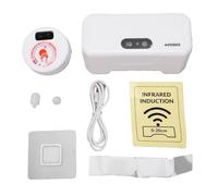Fockety Descargador Automático de Inodoro, Kit de Descarga de Inodoro sin Contacto a Prueba de Agua IPX5 con Sensor de Infrarrojos, Válvula de Descarga con Sensor para Inodoros