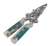 Fockety Pelacables plegable 20 en 1, alicates pelacables con detector de tensión, engarzador, corta, engarza, cortador de cables multifuncional para cortar, pelar y tirar de cables