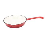 Fockety Sartén Antiadherente, Sartén De Hierro Fundido Esmaltado De 16 Cm / 20 Cm / 25 Cm, Sartén Redonda De Cocina para Estufa Y Horno, Acampar, Cocinar, Asar A La Parrilla (20