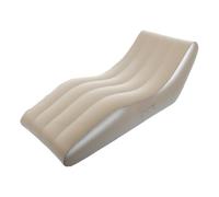Fockety Sofá Hinchable, sofá Inflable Portátil, 180 Kg, 180 X 80 Cm, for Camping Playa Interior y Exterior, con Flocado de PVC y Soporte Ergonómico en Forma de S