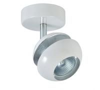 Foco beethoven 1xgu10 blanco/plata 14x13x8,5 cm