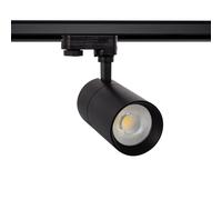 Foco Carril LED Trifásico 20W Mallet Regulable Negro