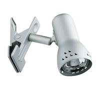 Foco con fijación de pinza Gryps (40 W, Plateado)