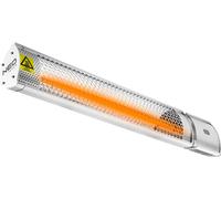 Foco de 2000W, con protección IP55, elemento calefactor de halógeno dorado, control remoto y regulación de potencia de 2 niveles