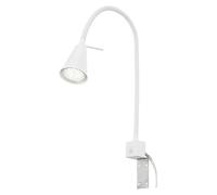 BRILONER - Flexo LED Escritorio, Brazo Flexible, Incluye Interruptor de Encendido/Apagado, 4 Vatios, 400 Lúmenes, 3000 Kelvin, Lampara Escritorio, Luz de Lectura, Lampara Lectura Libro, Blanco