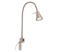 Briloner Aplique de pared LED Tuso, níquel, montaje en cama, metal