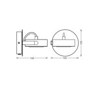 Foco de pared LED VENUS de OSRAM, blanco, 1 luz, metal, 3000 K