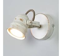 Foco de pared Leonor de Lindby, blanco, metal, 1 luz, 9,5 cm