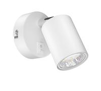 Foco de pared WAIKA de una llama con interruptor GU10 blanco mate incl. lámpara