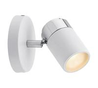 Paulmann 66710 Foco Zyli IP44 máx. 1x10 W GU10 blanco/cromo 230 V metal 667.10 plafón, lámpara LED, luminaria de techo, foco de techo