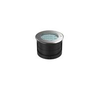Foco de suelo empotrable Sigma 12 LED, 3000K, IP65, circular, ángulo de haz de 30°, acero inoxidable 304, acabado plateado - Beneito & Faure