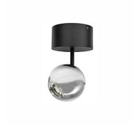 Foco de techo LED Bora Surface 8,5 W 36º 2700 K Plata, foco esférico ajustable de alta reproducción cromática - Beneito & Faure