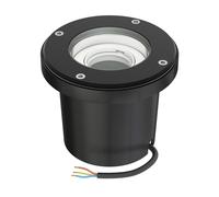 ledscom.de Lámpara empotrable de suelo BOFU para exteriores, IP67, orientable, negra, redonda, 150mm Ø, 1x GU10 máx. 15W