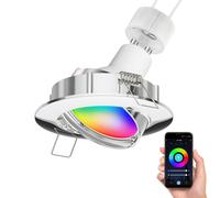Foco empotrable de techo CIRC cromo orientable incl. Smart Home RGBW GU10 LED