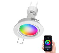 Foco empotrable de techo FERE marco empotrable blanco orientable incl. Smart