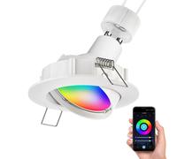 Foco empotrable de techo LED CIRC orientable blanco incl. Smart Home RGBW GU10
