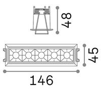 Foco empotrable LED Ideal Lux LIKA, 12,5 W, 4000 K, modelo TRIM 267876, 12,5 W, 1250 lm, 4000 K, IP20, 14,6 cm, blanco y , con marco