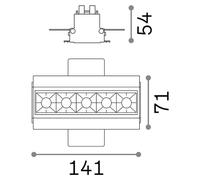 Foco empotrable LED Ideal Lux LIKA, 12,5 W, 4000 K, sin marco, modelo 267906. Potencia: 12,5 W. Flujo luminoso: 1250 lm. Temperatura de color: 4000 K. Grado de protección: IP20. Diámetro: 14,1 cm. Col
