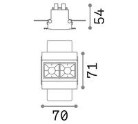 Foco empotrable LED Ideal Lux Lika FI2 sin marco, 206202, 4W, 440lm, 3000K, IP20, color , sin aro