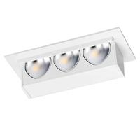 Foco empotrable LED LedsC4, modelo Blanco, sin marco, para iluminación decorativa de pared, 224 lúmenes, 2700K, aluminio resistente, diseño moderno para el hogar, serie Bento Wall Washer