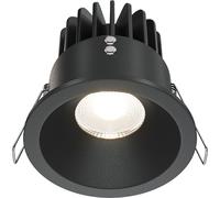 Foco empotrable LED Maytoni Zoom, 12W, color negro, IP65, índice de reproducción cromática 90Ra, diámetro 8,5mm, luz blanca neutra