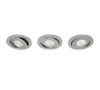 Foco empotrable Philips myLiving, foco empotrable, bombillas no reemplazables, 3 bombillas, LED, 13,5 W, aluminio