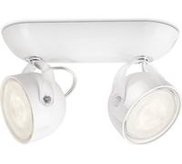 Foco empotrable Philips myLiving, luces direccionales, bombillas no reemplazables, 2 bombillas, LED, 2700 K, blanco