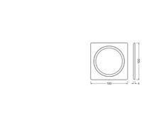 Foco empotrable SPOT FRAME 100X100 1X D68 WT 4099854459863